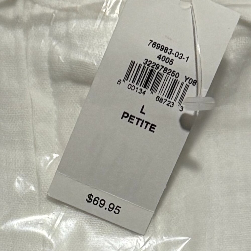 NWT Gap Cotton Gauze Button-Down Shirt Petite Large PL LP M - Picture 5 of 5